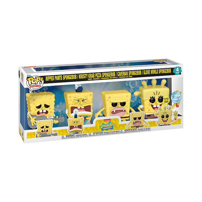 *Pre - order* Spongebob Squarepants - Spongebob Pop! Vinyl 4PK (ETA January) - Gametraders Modbury Heights