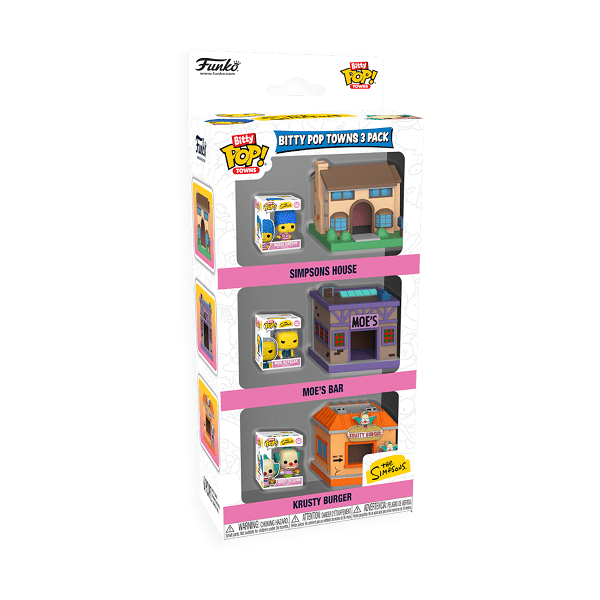 *Pre-order* The Simpsons - Springfield Bitty Pop! Town 3PK (ETA September) - Gametraders Modbury Heights