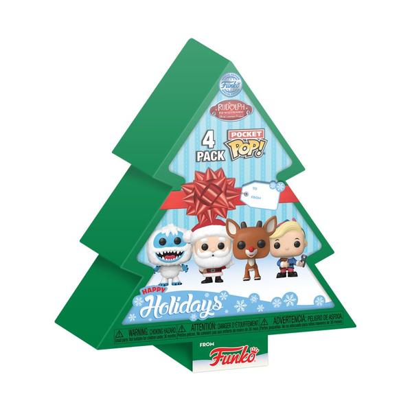 Rudolph - Tree Holiday US Exclusive Pocket Pop! Vinyl 4 - Pack Box Set - Gametraders Modbury Heights