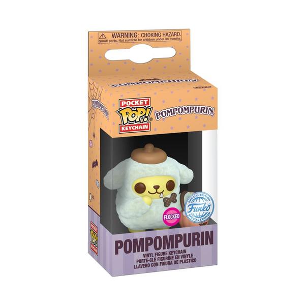 Sanrio - Pompompurin (Halloween) US Exclusive Flocked Pop! Keychain - Gametraders Modbury Heights