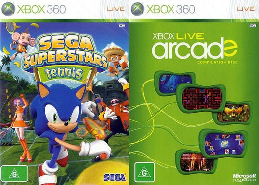 SEGA Superstar Tennis & Xbox Live Arcade Double Pack X360 - Gametraders Modbury Heights