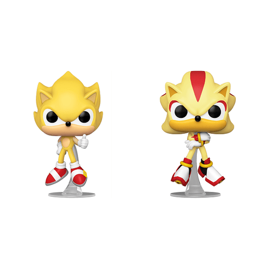 Sonic - Super Sonic & Super Shadow Flocked Pop! 2PK - Gametraders Modbury Heights