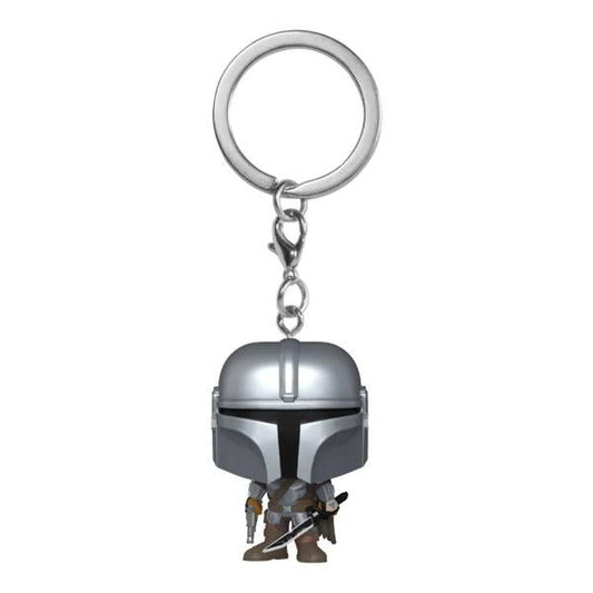 Star Wars: Mandalorian - Mandalorian with Darksaber Pop! Vinyl Keychain - Gametraders Modbury Heights