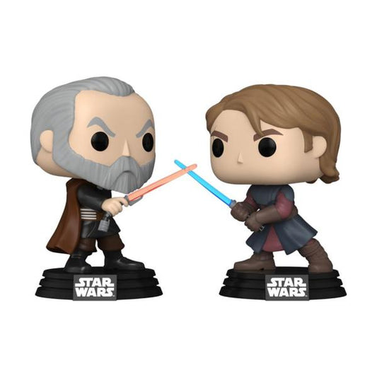Star Wars: The Clone Wars - Anakin Skywalker Vs Count Dooku US Exclusive Pop! Vinyl 2 - Pack - Gametraders Modbury Heights