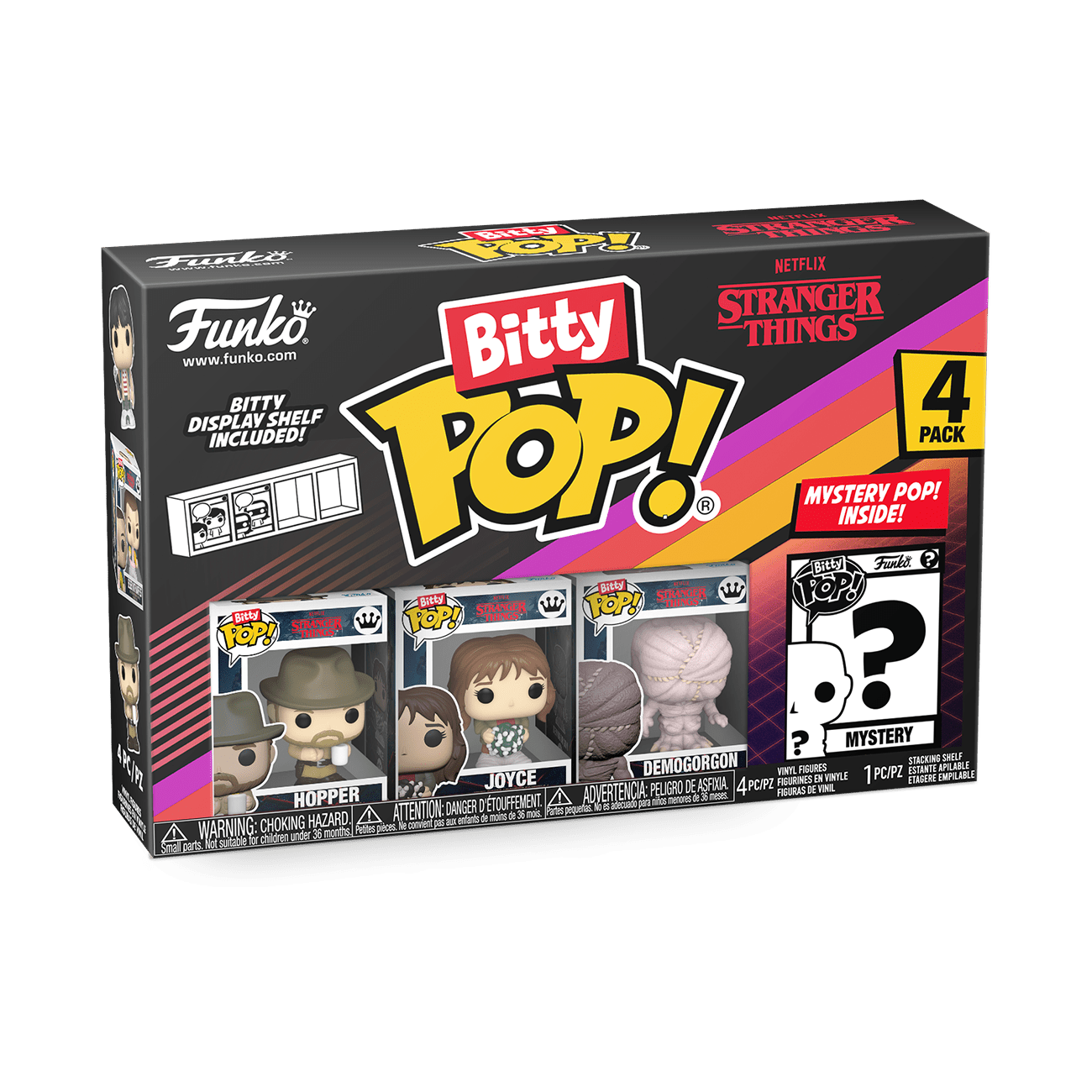 Stranger Things - Hopper Bitty Pop! Vinyl 4PK - Gametraders Modbury Heights
