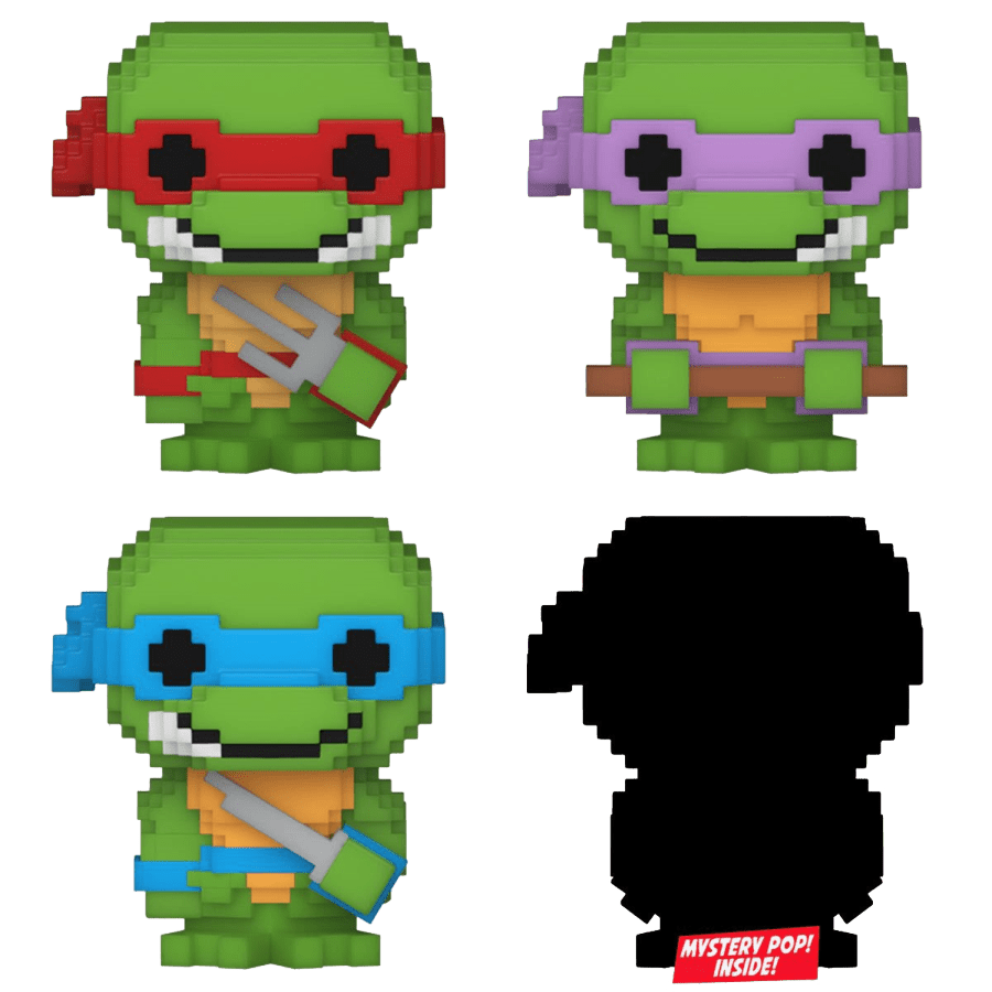 Teenage Mutant Ninja Turtles - 8 - Bit Bitty Pop! Vinyl 4 - Pack - Gametraders Modbury Heights