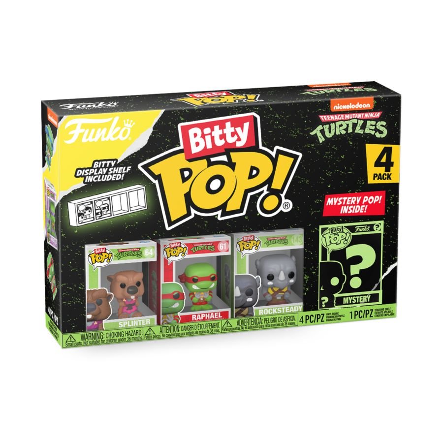 Teenage Mutant Ninja Turtles - Splinter Bitty Pop! Vinyl 4 - Pack - Gametraders Modbury Heights