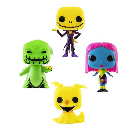 The Nightmare Before Christmas - Blacklight US Exclusive Pop! Vinyl 4 - Pack - Gametraders Modbury Heights