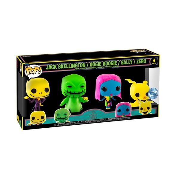 The Nightmare Before Christmas - Blacklight US Exclusive Pop! Vinyl 4 - Pack - Gametraders Modbury Heights