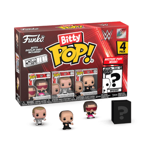 WWE - Bret Hart Bitty Pop! 4 - Pack - Gametraders Modbury Heights