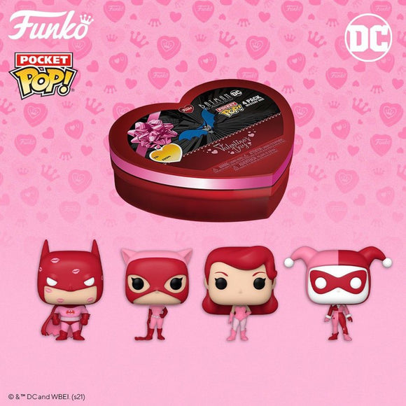 Batman: The Animated Series - Valentines Day US Exclusive Pocket Pop! Vinyl 4-pack