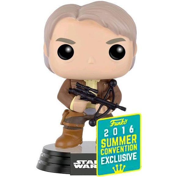 Star Wars - Han Solo with Bowcaster Ep VII Force Awakens SDCC 2016 US Exclusive Pop! Vinyl