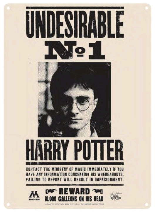 Harry Potter - Undesirable No 1 Small Tin Sign
