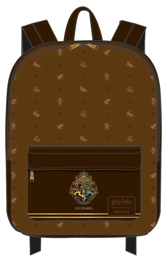 Harry Potter - Hogwarts Logo Brown Backpack
