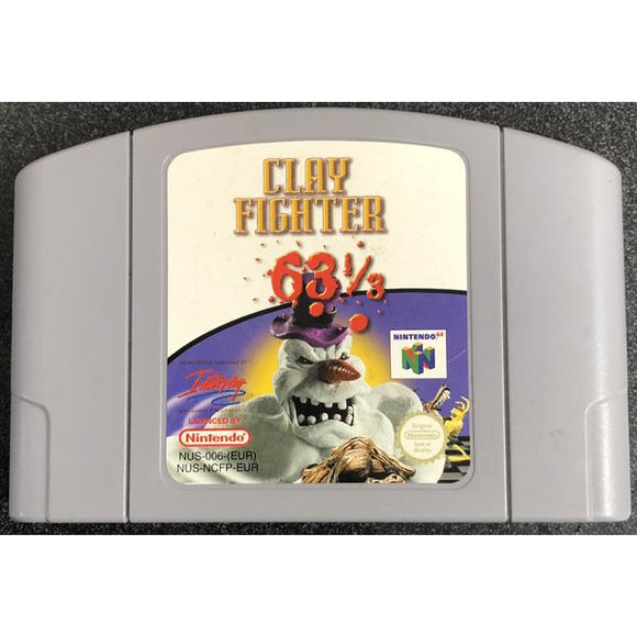 Clay Fighter 63 1/3 N64 Cartridge Only