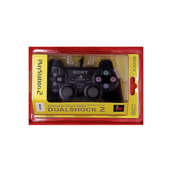 Sony PS2 Dual Shock 2 Controller Black Wired Genuine Brand New