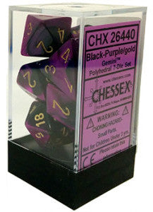 Chessex Gemini Black-Purple/Gold 7-Die Set CHX26440