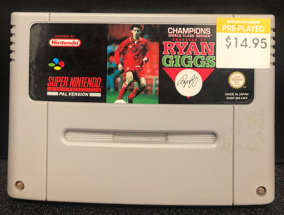 Champions World Class Soccer Endorsed By Ryan Giggs SNES Cartridge Only
