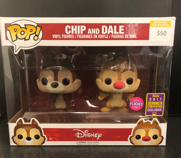 Chip and Dale Flocked San Diego 2017 Comic Con Pop! Vinyl