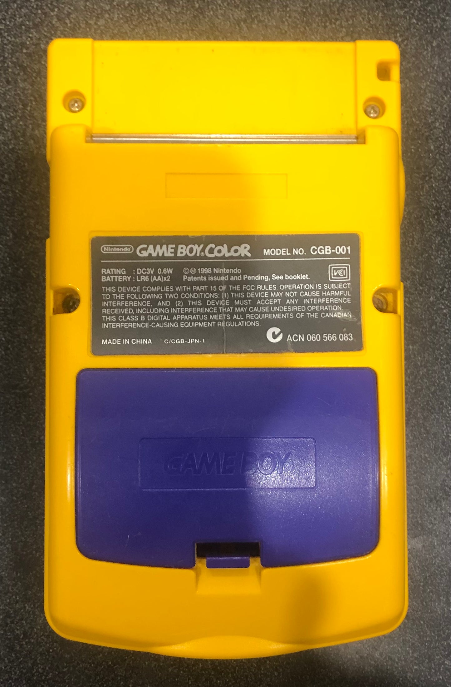 Gameboy Color Console Yellow