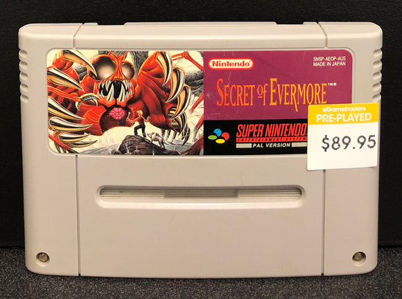 Secret Of Evermore SNES Cartridge Only