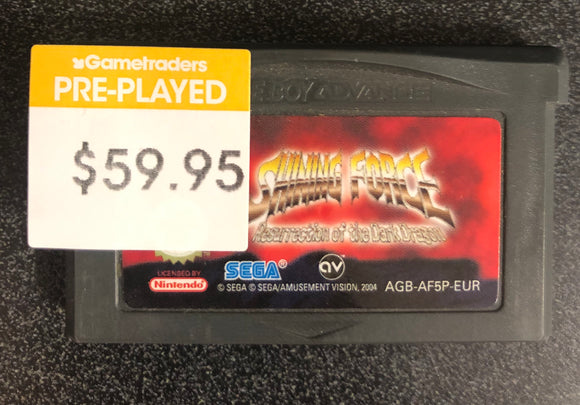 Shining Force Resurrection Of The Dark Dragon Gameboy Advance Cartridge Only