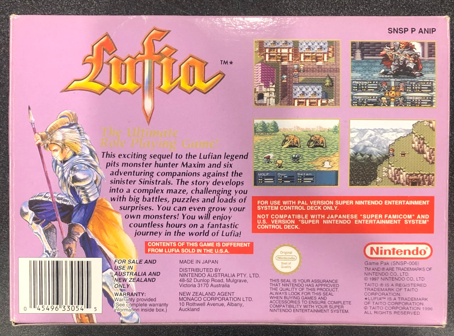 Lufia SNES Boxed
