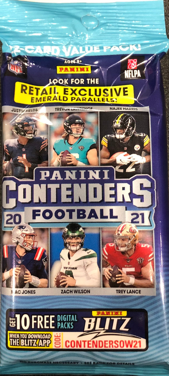 2020-2021 Panini Contenders NFL Football (Hobby) Fat Pack
