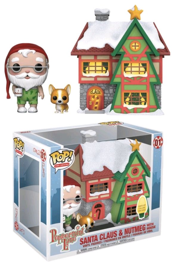 Peppermint Lane - Santa, Nutmeg & Light Up Santa's House Pop! Vinyl Town - Gametraders Modbury Heights