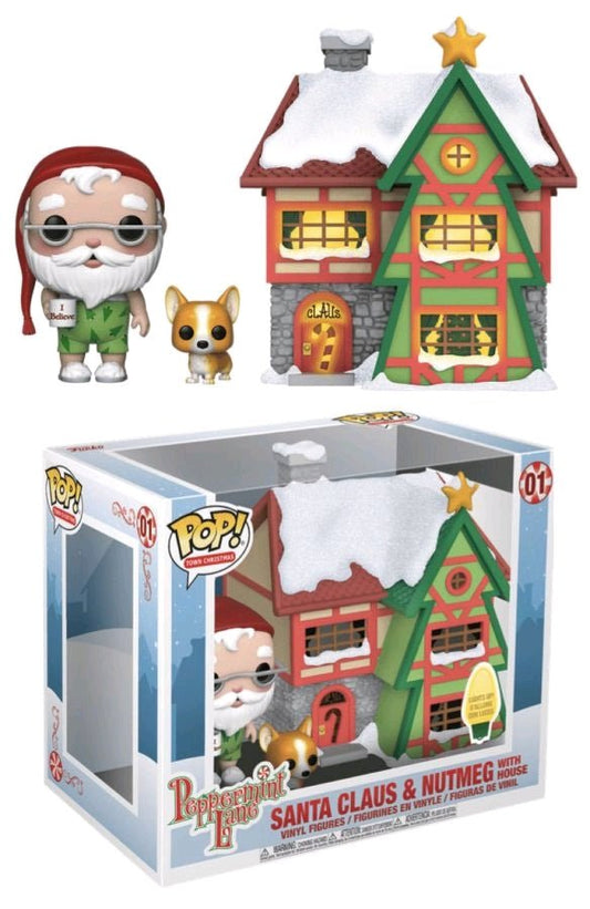 Peppermint Lane - Santa, Nutmeg & Light Up Santa's House Pop! Vinyl Town - Gametraders Modbury Heights