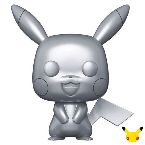 Pokemon - Pikachu Silver Metallic 25th Anniversary 10" US Exclusive Pop! Vinyl - Gametraders Modbury Heights