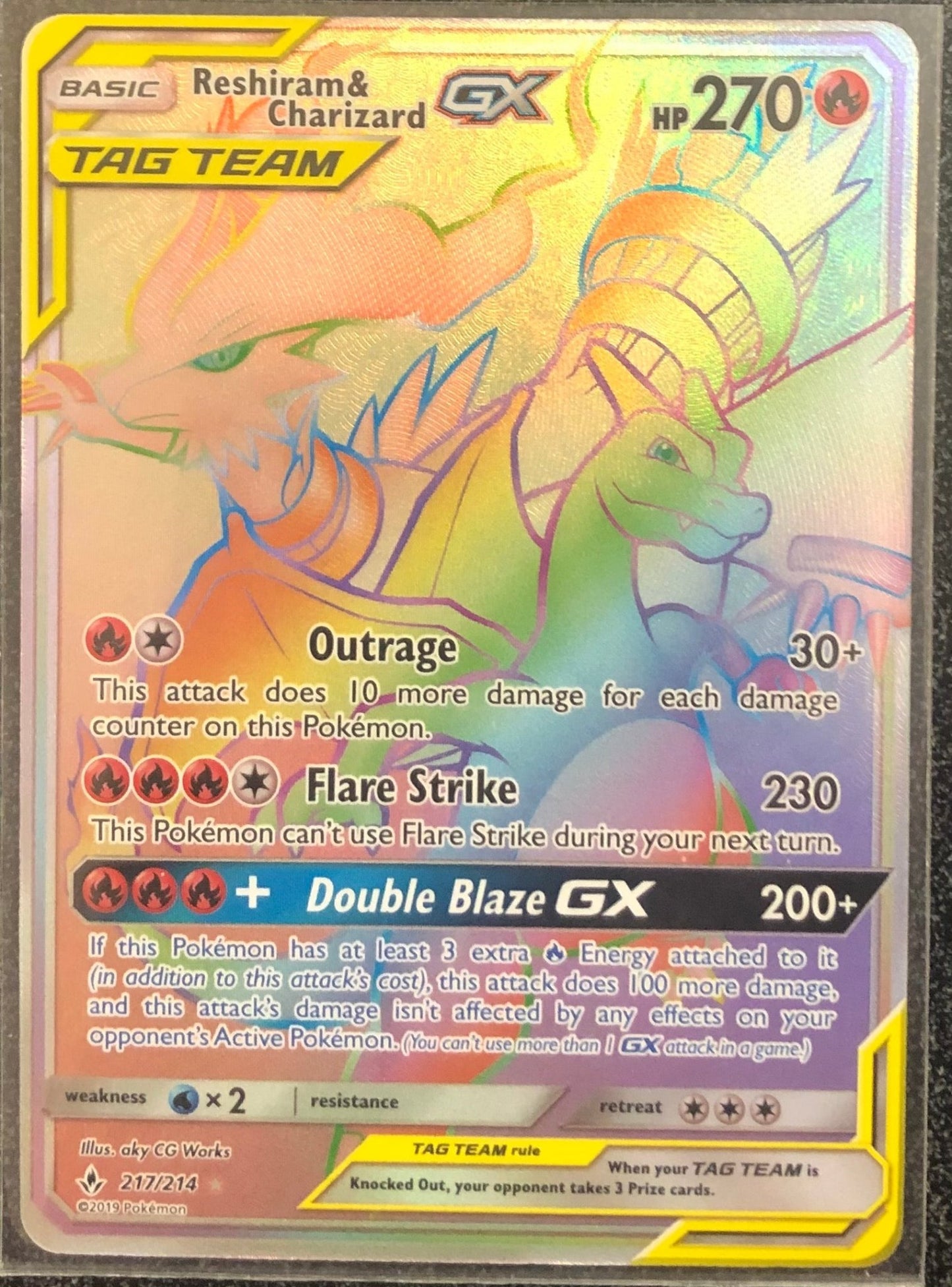 Pokemon - Reshiram & Charizard GX - 217/214 - Hyper Rare Single - Gametraders Modbury Heights