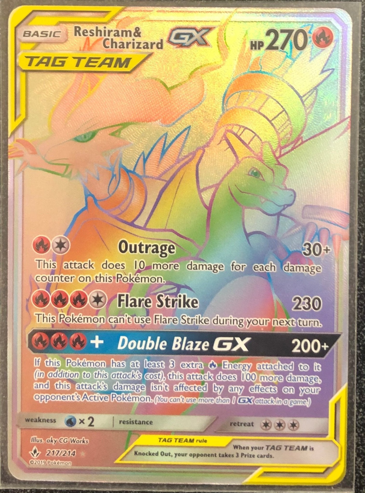 Pokemon - Reshiram & Charizard GX - 217/214 - Hyper Rare Single - Gametraders Modbury Heights