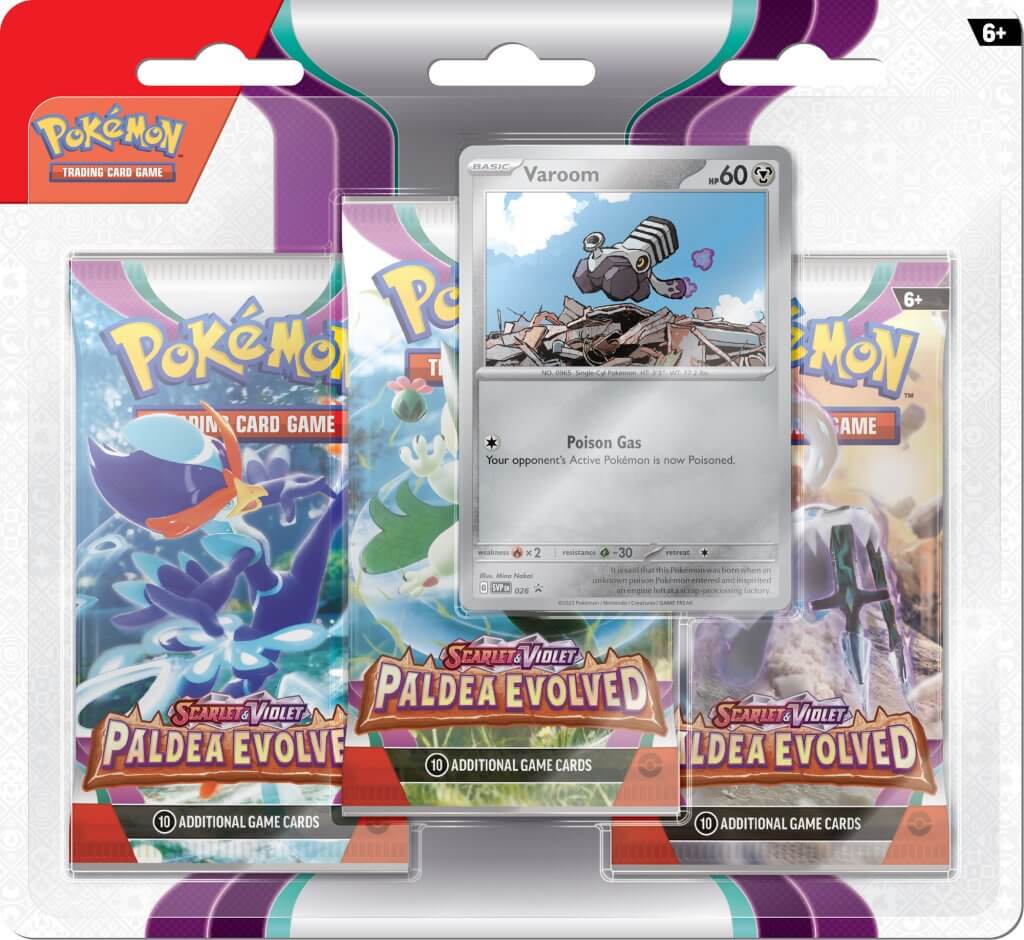 Pokemon - TCG - Scarlet & Violet 2 Paldea Evolved - Three booster blister - Gametraders Modbury Heights