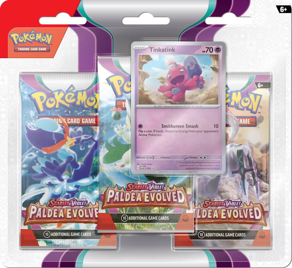 Pokemon - TCG - Scarlet & Violet 2 Paldea Evolved - Three booster blister - Gametraders Modbury Heights
