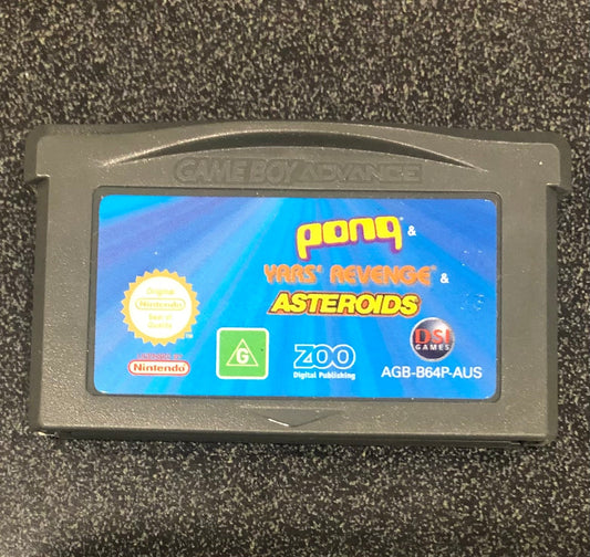 Pong - Yar's Revenge - Asteroids - GBA - Gametraders Modbury Heights