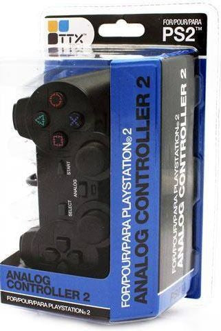 PS2 Controller Black Wired TTX