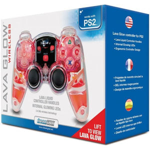 PS2 dreamGEAR Lava Glow Wireless Controller - Red