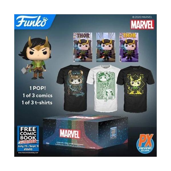 PX Previews Marvel Loki Exclusive Mystery Funko Pop! & Medium Tee Bundle - Gametraders Modbury Heights