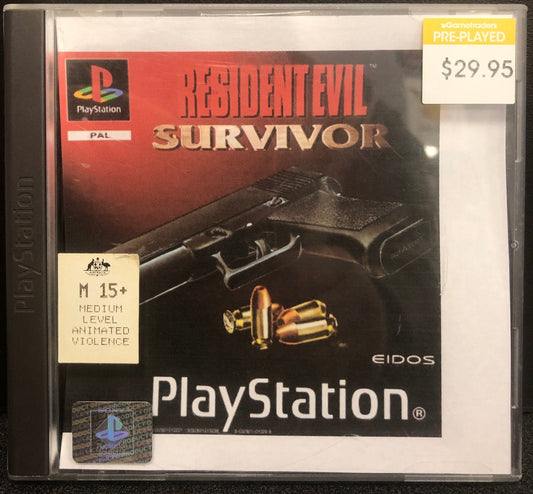 Resident Evil Survivor PS1 - Gametraders Modbury Heights