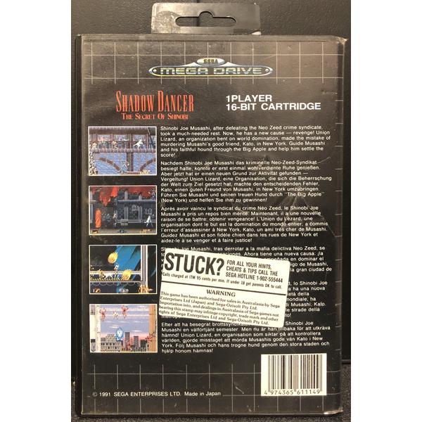 Shadow Dancer The Secret Of Shinobi (Mega Drive) - Gametraders Modbury Heights