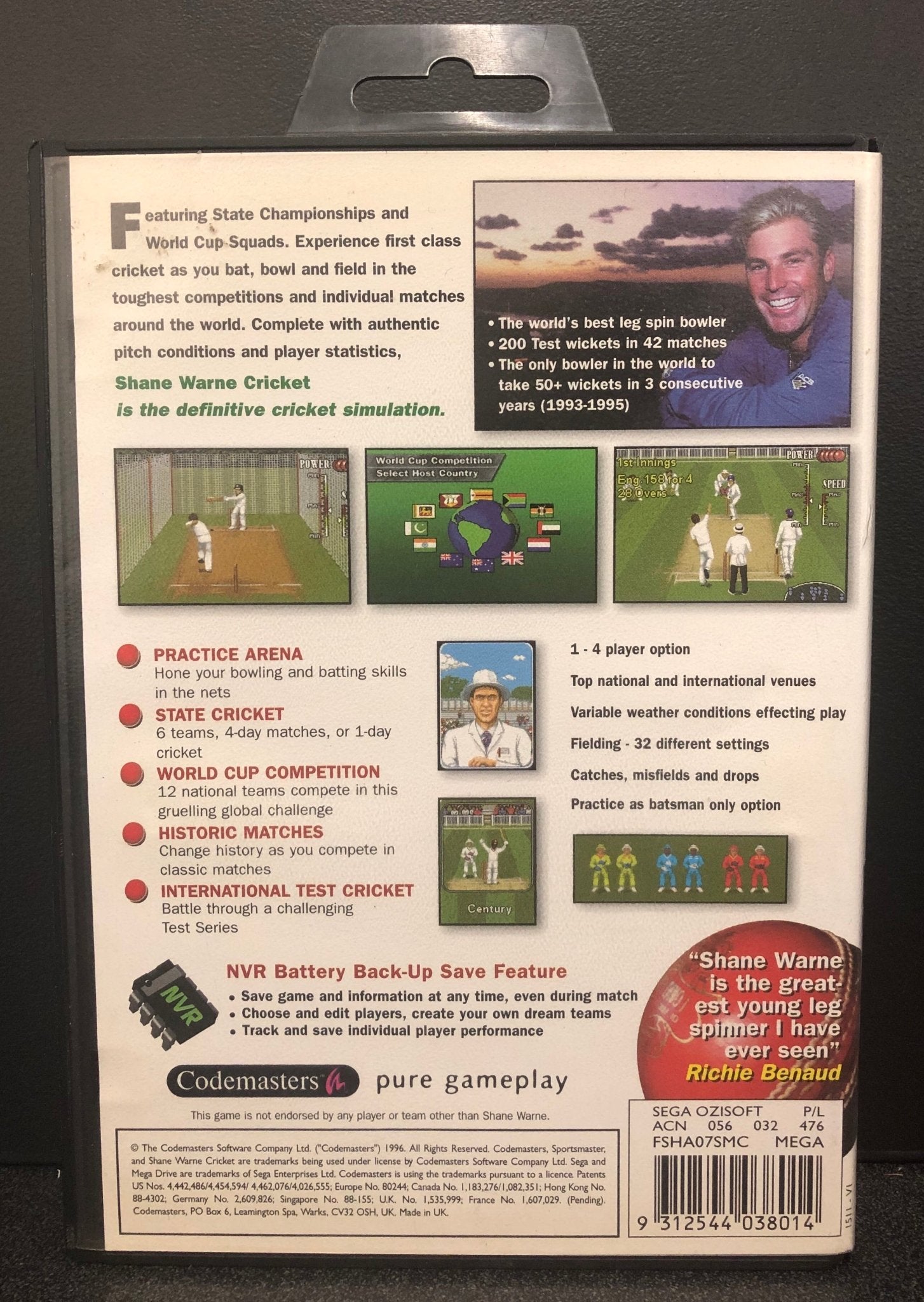 Shane Warne Cricket (Mega Drive) - Gametraders Modbury Heights