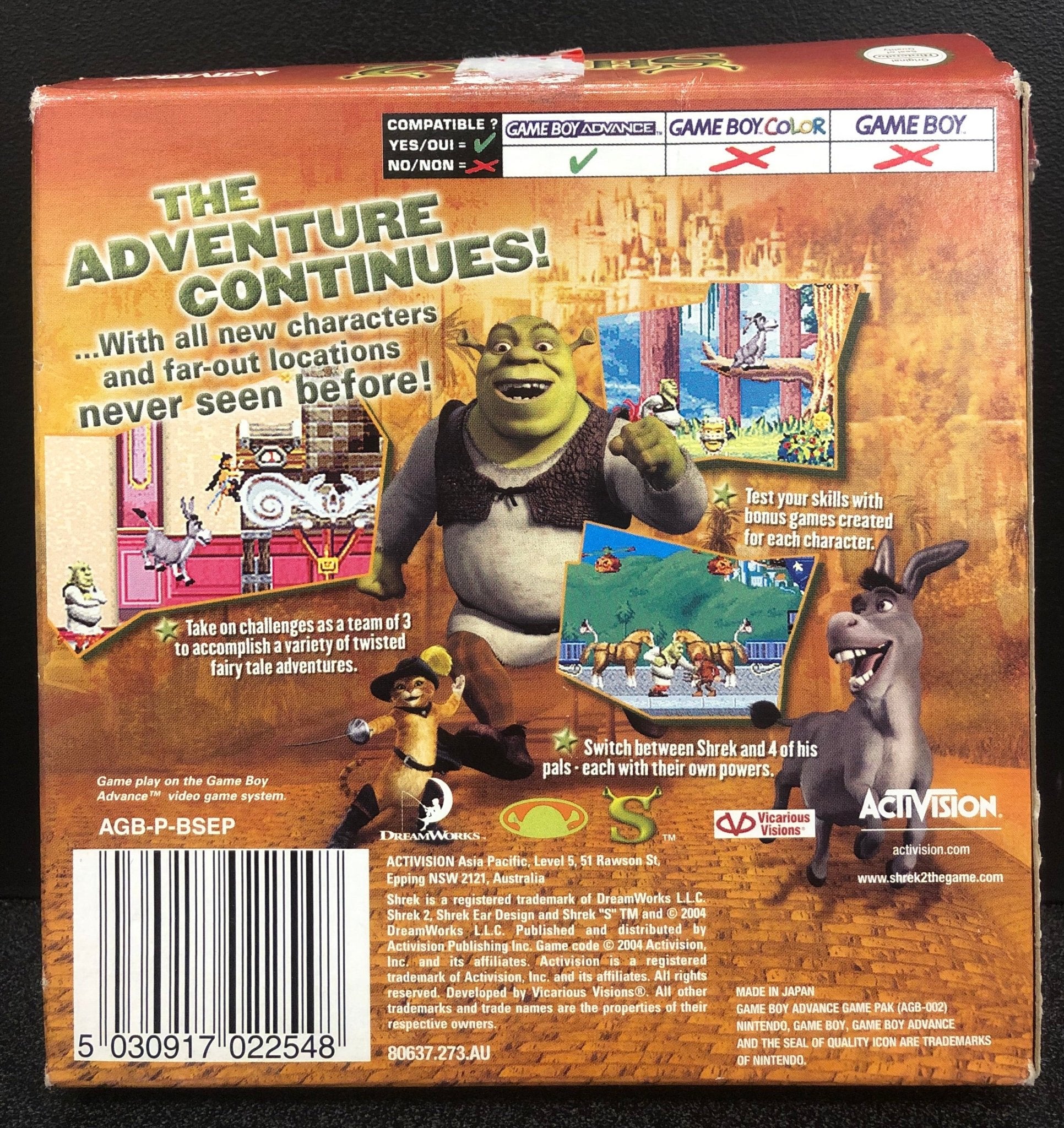 Shrek 2 Gameboy Advanced Shrek 2 Gameboy Advance - Gametraders Modbury Heights