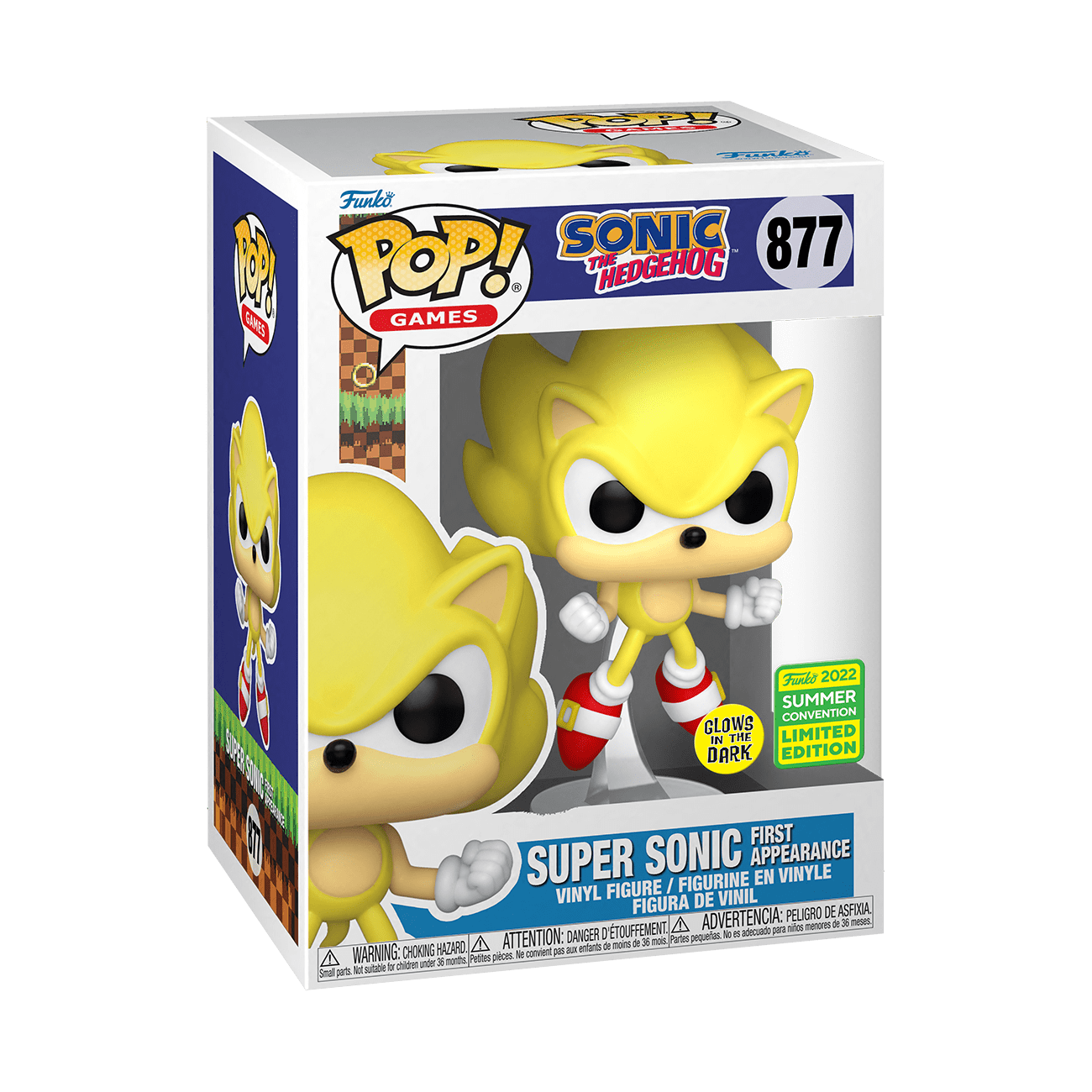 Sonic - Super Sonic 1st Appearance Glow Pop! Vinyl SD22 - Gametraders Modbury Heights