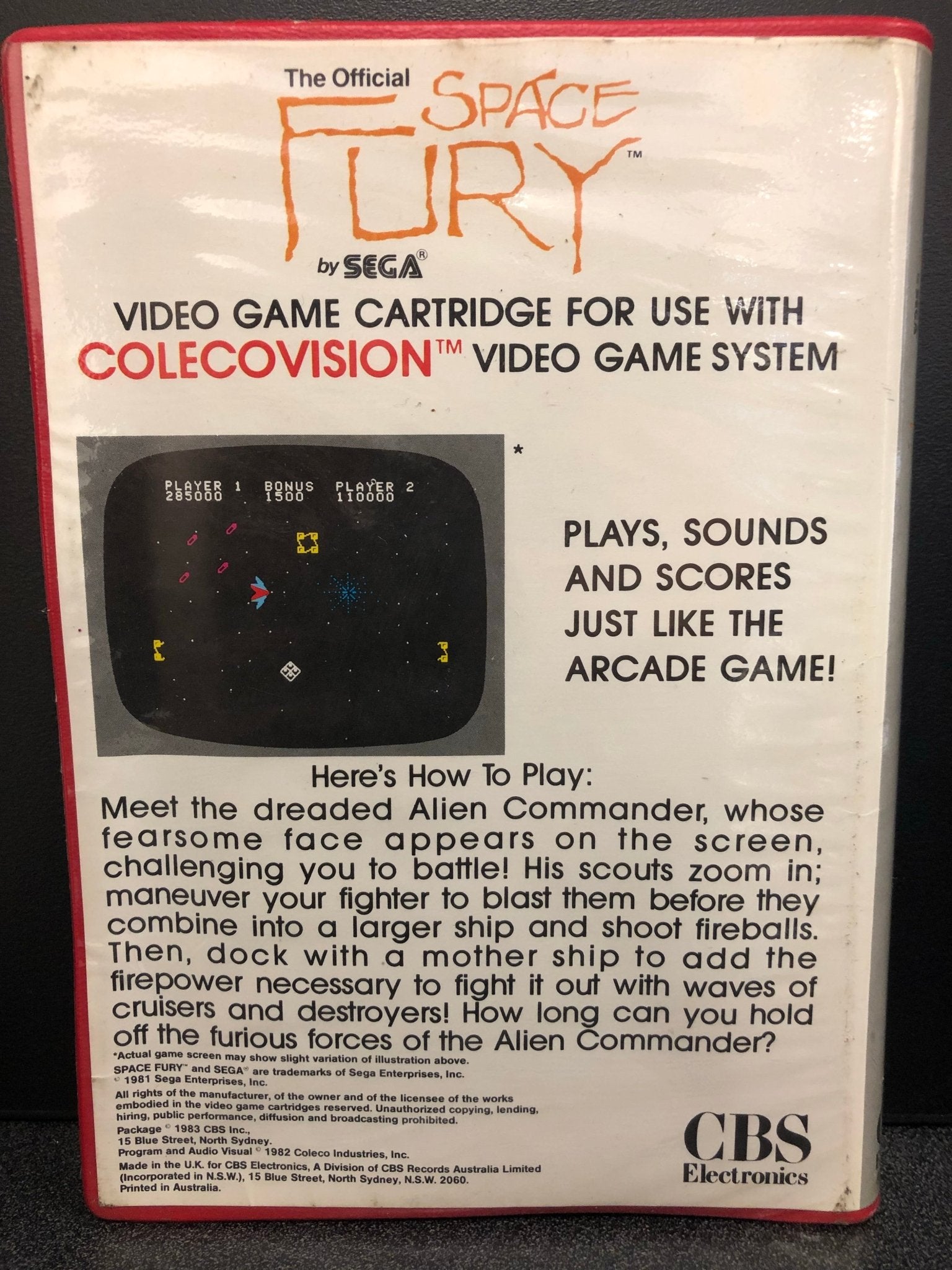 Space Fury Colecovision - Gametraders Modbury Heights