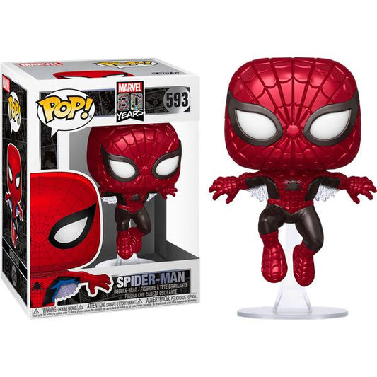 Spider - Man - Spider - Man First Appearance Metallic 80th Anniversary US Exclusive Pop! Vinyl - Gametraders Modbury Heights