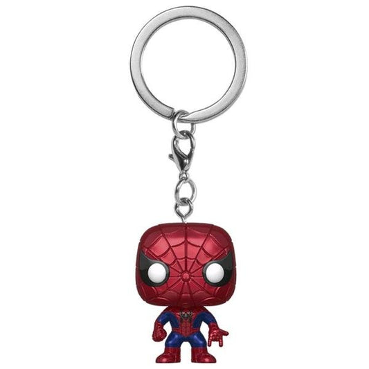 Spider - Man - Spider - Man Metallic US Exclusive Pocket Pop! Vinyl Keychain - Gametraders Modbury Heights