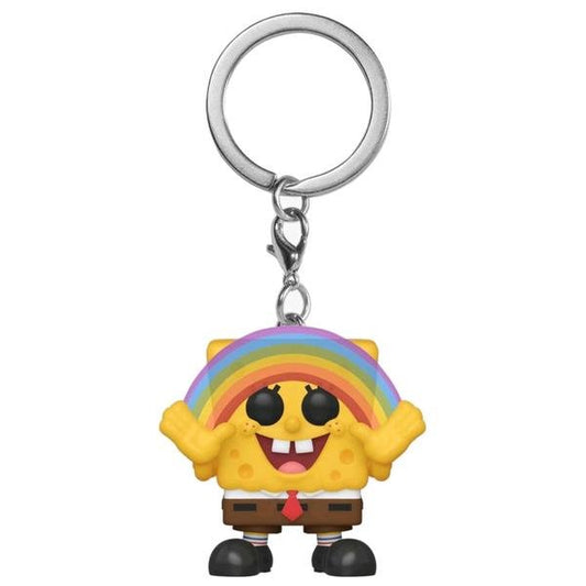 Spongebob SquarePants - Spongebob with Rainbow US Exclusive Pocket Pop! Vinyl Keychain - Gametraders Modbury Heights
