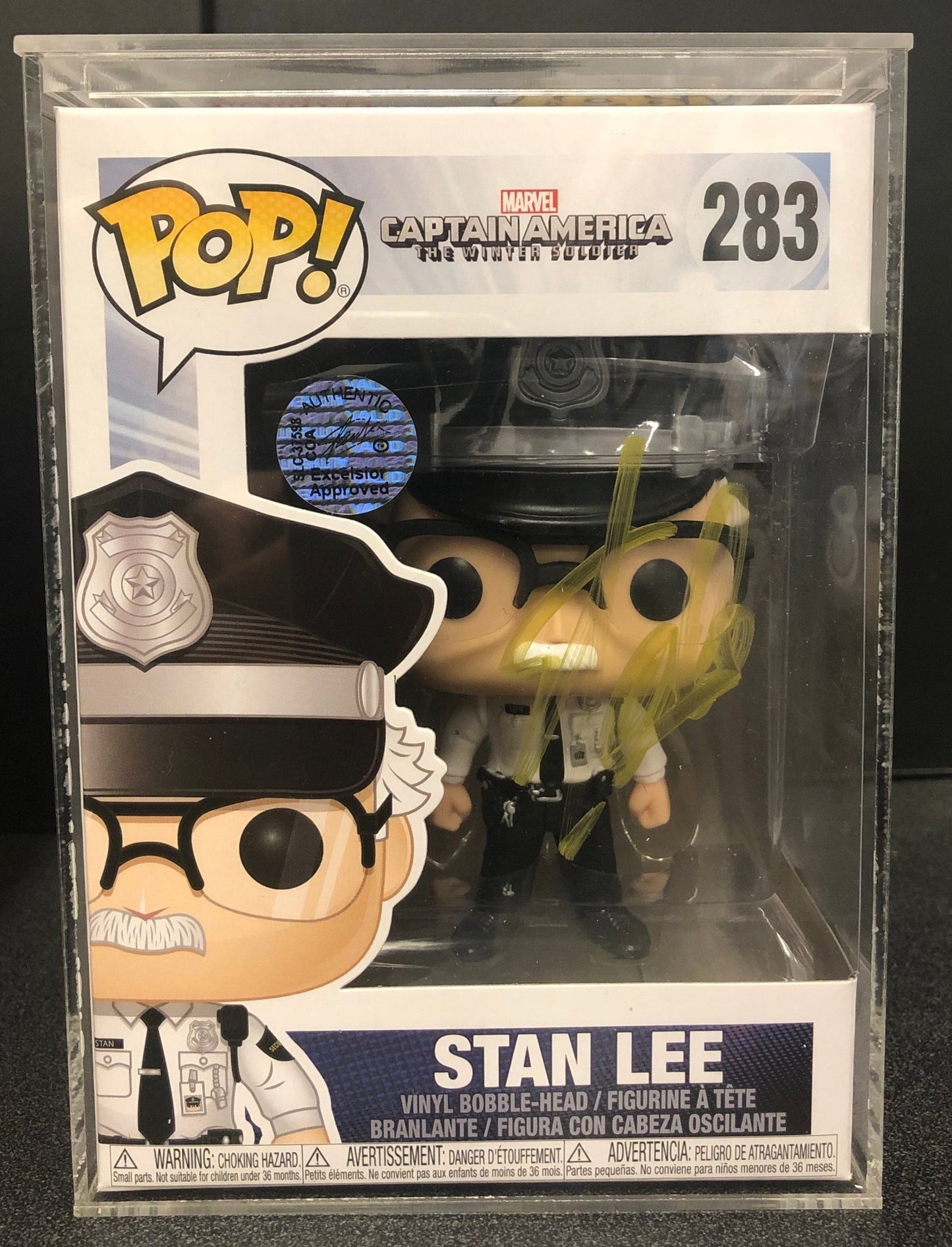 Stan Lee - Cameo Captain America 2: The Winter Soldier US Exclusive Pop! Vinyl Hand Signed - Gametraders Modbury Heights