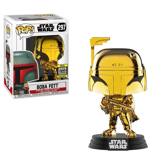 Star Wars - Boba Fett Gold Chrome SW19 US Exclusive Pop! Vinyl - Gametraders Modbury Heights
